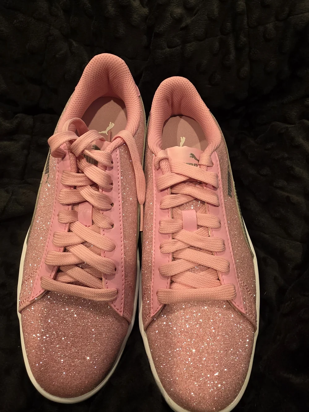 Pink glitter PUMA Smash v2 Glitz Glam Kids' Sneakers